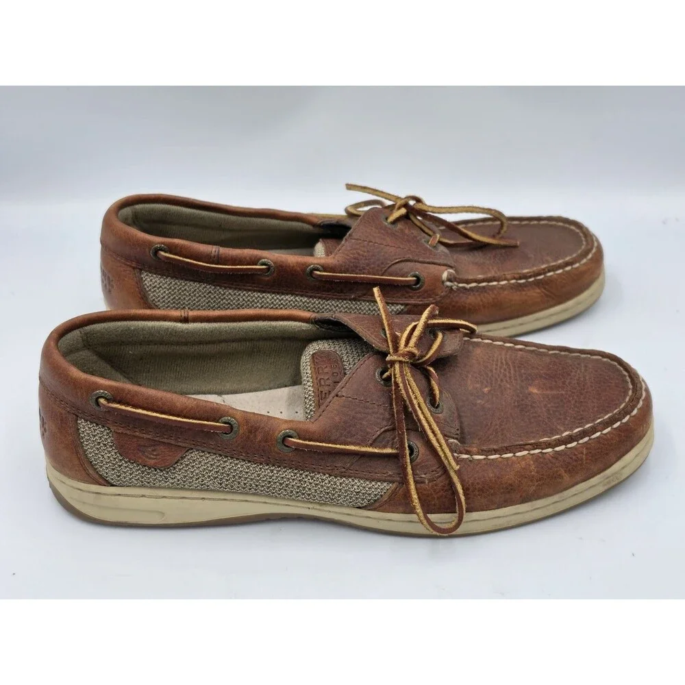Sperry Top-Sider Women's Bluefish 2-Eye Boat Shoes Brown Tan Size 11